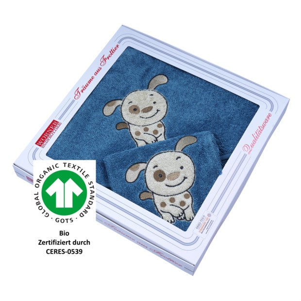 Baby Geschenk Set Hund Blau