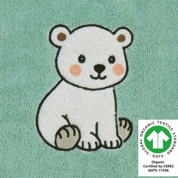 Baby Geschenk Set Eisbär Dunkelmint