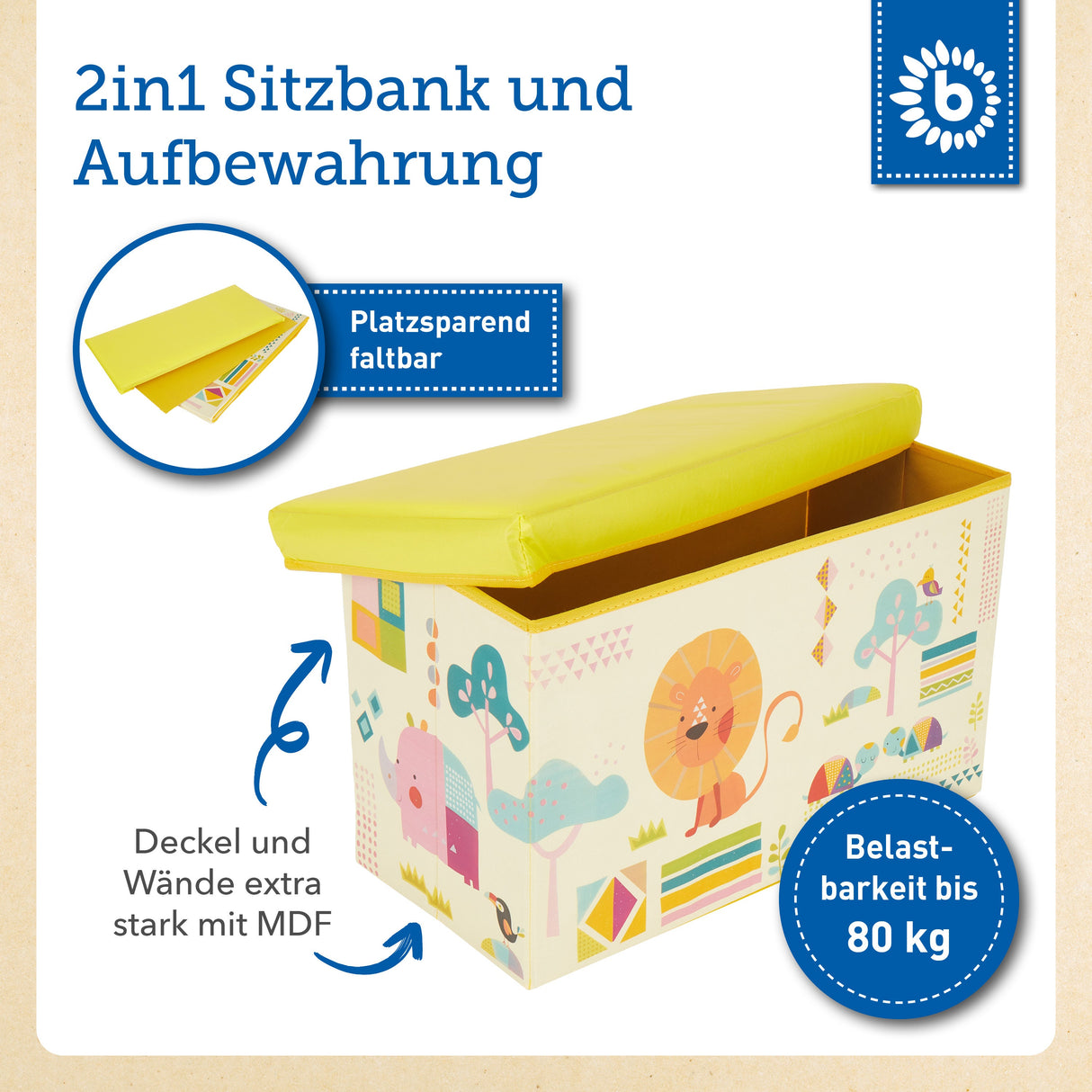 Erinnerungsbox, Spielbox & Sitzbank Zoo