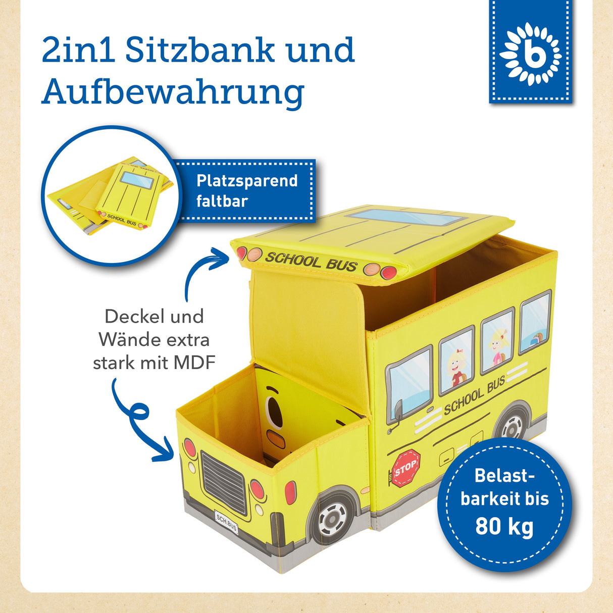 Erinnerungsbox, Spielbox & Sitzbank Schulbus