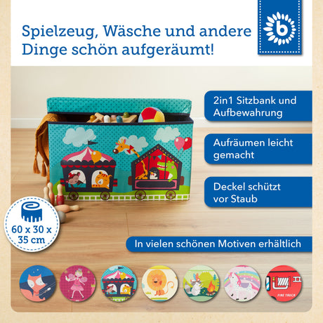 Erinnerungsbox, Spielbox & Sitzbank Zirkus