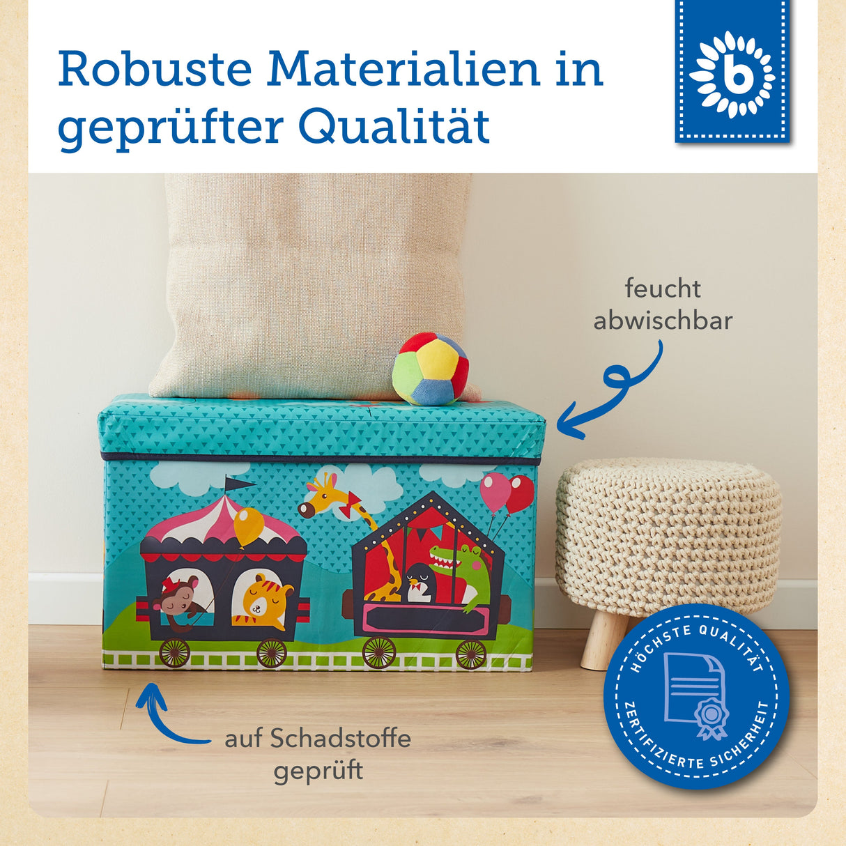 Erinnerungsbox, Spielbox & Sitzbank Zirkus