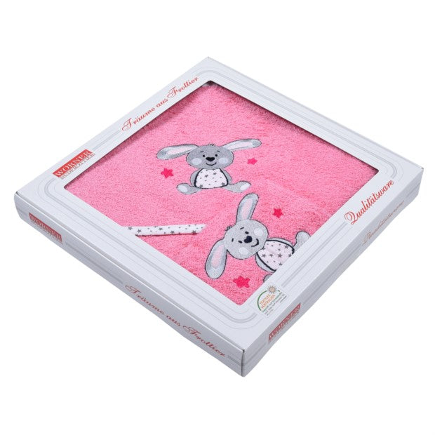 Baby Geschenk Set Hase Pink