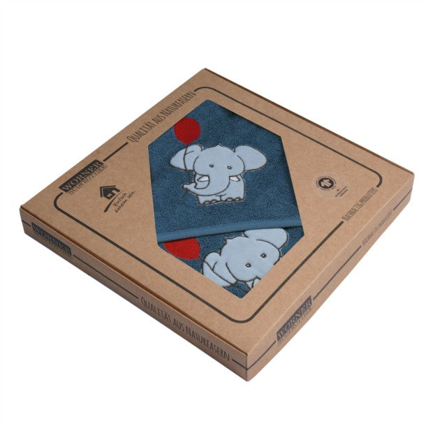Baby Geschenk Set Elefant Dunkelblau