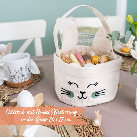 Osternest und Osterkorb Tasche Hase Mint