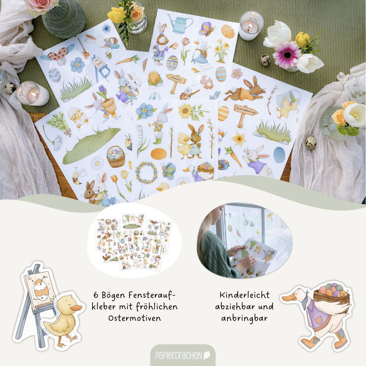 Fensteraufkleber Ostern