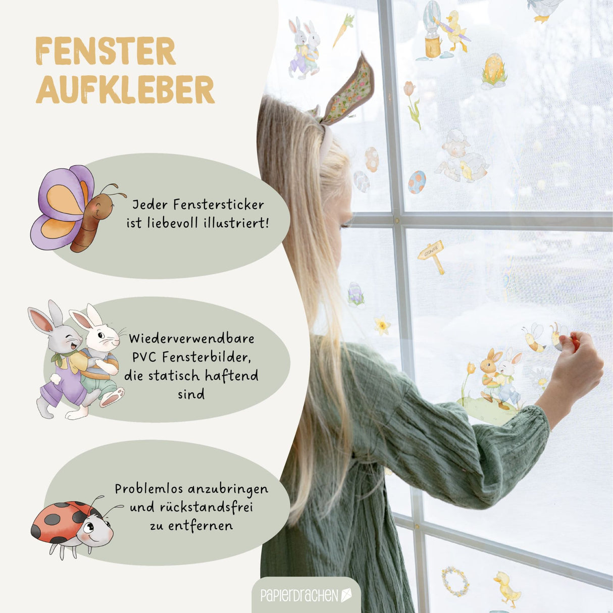 Fensteraufkleber Ostern