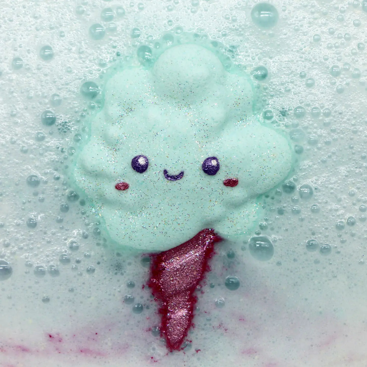 Badekugel handgemacht Zuckerwatte Blau