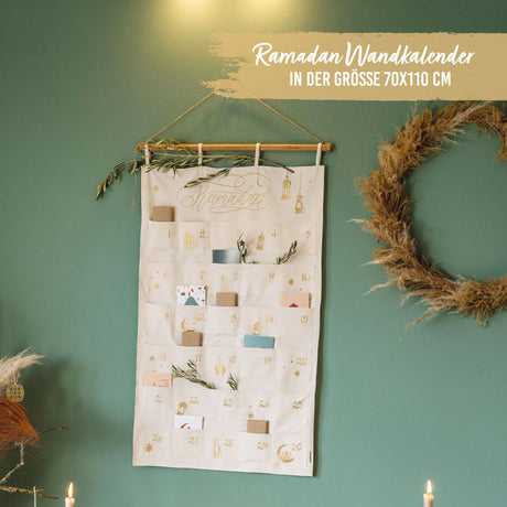 Ramadan Kalender Wandteppich zum aufhängen