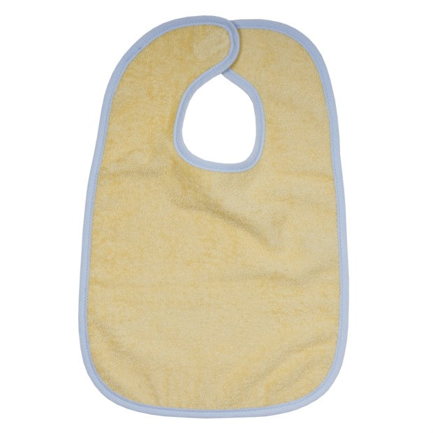 Lätzli mit Klettverschluss Hellblau Gelb