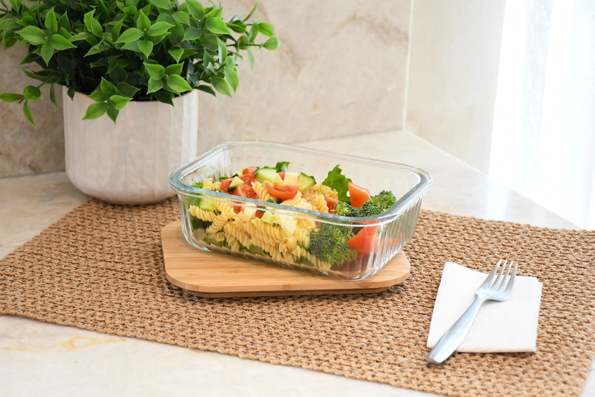 Znünibox aus Glas mit Bambusdeckel Melii Eukalyptus