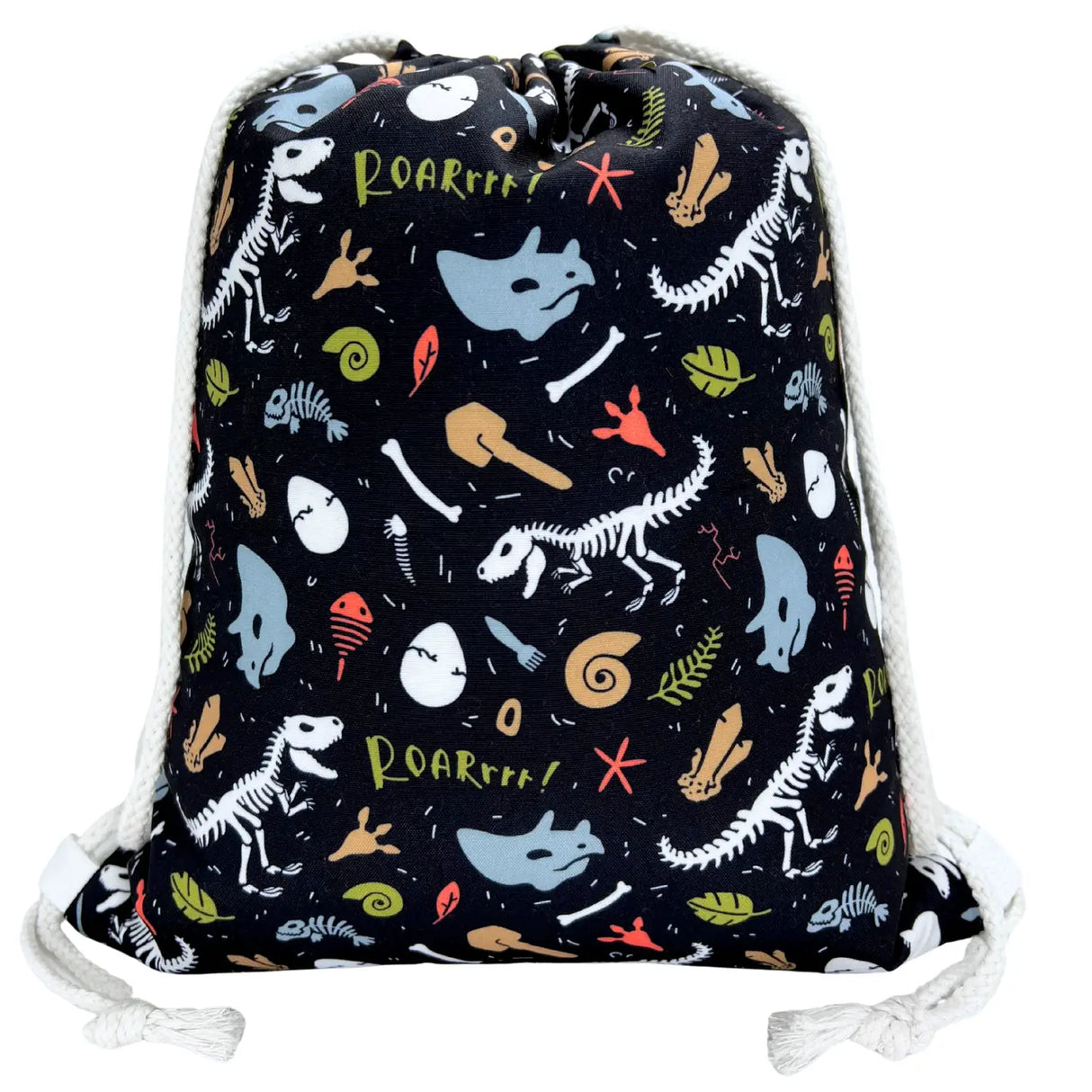 Turnbeutel Kinder Polyester Dino Skelett