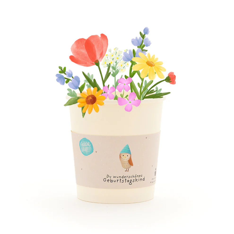 Blumenbecher Du wunderschönes Geburtstagskind