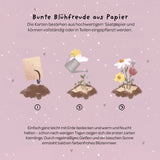 Saatsteckkarte Löwe - Bunte Blumen für dein Löwenherz