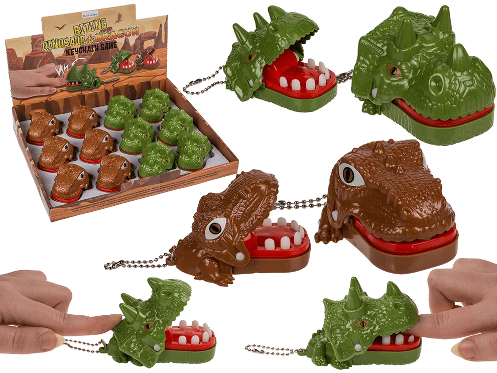 Schlüsselanhänger beissender Dino assortiert