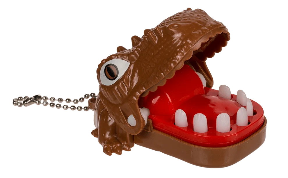 Schlüsselanhänger beissender Dino assortiert