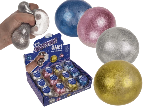 Squeeze Ball Glitter assortiert