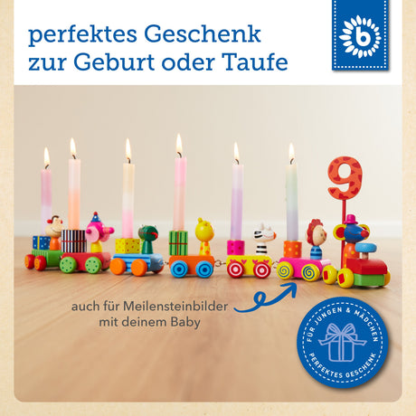 Geburtstagszug Holz Color 0-99 Jahre