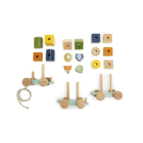 Holz Eisenbahn mit Steckformen Trixie Standard