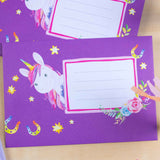 Briefblock Set Einhorn