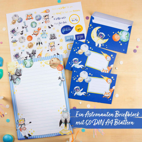 Briefblock Set Astronaut