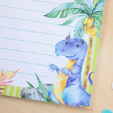 Briefblock Set Dinosaurier