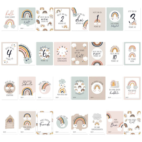 Meilensteinkarten Regenbogen