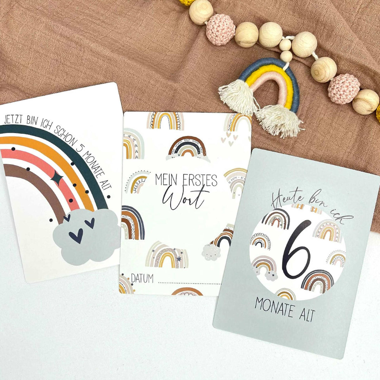 Meilensteinkarten Regenbogen