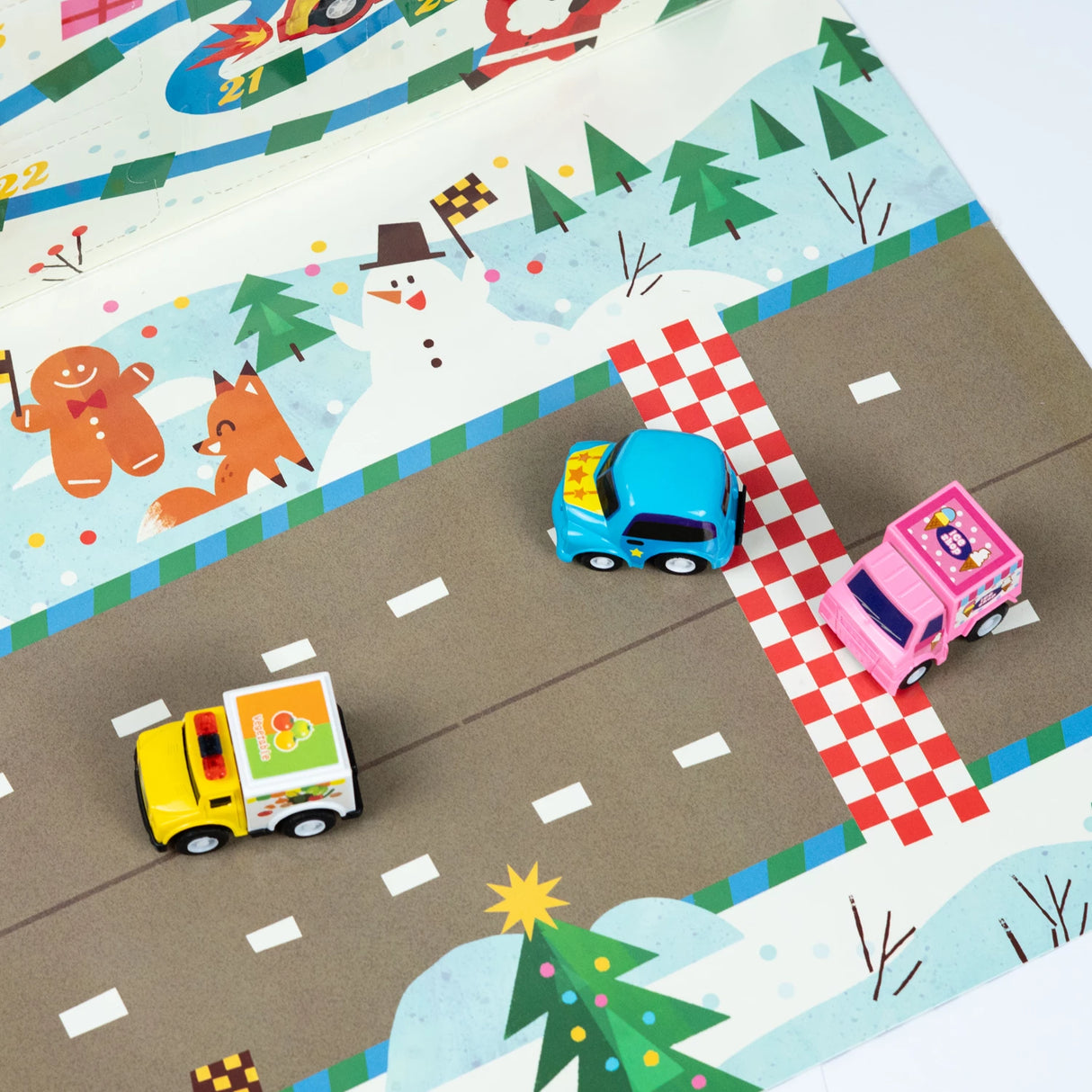 Adventskalender gefüllt Pull Back Autos