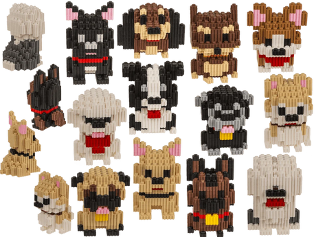 Bausteine Bausatz Hunde assortiert