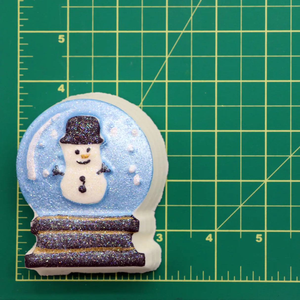 Badekugel handgemacht Weihnachten Schneemannkugel