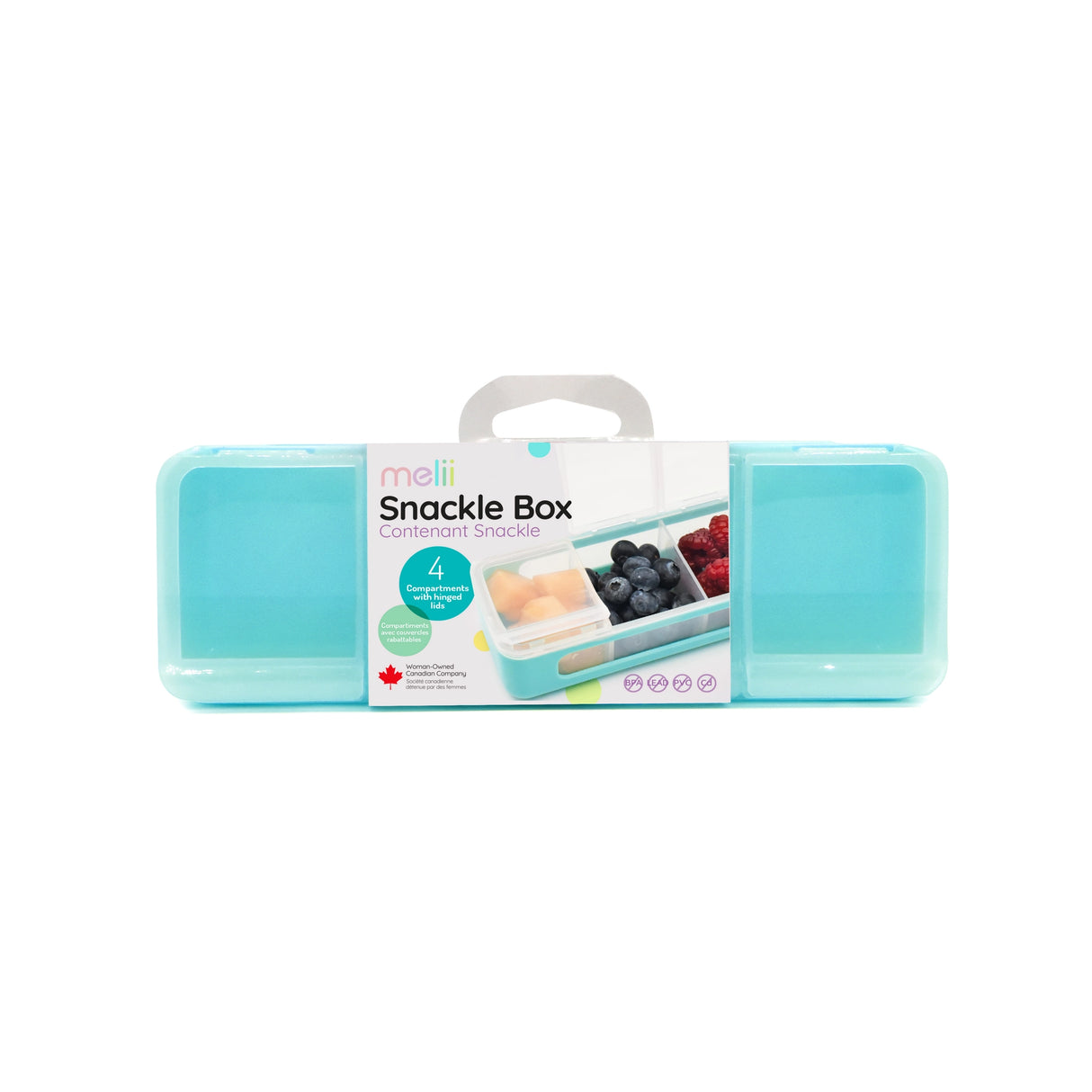 Znünibox Snackbox Melii mit 4 Fächern Türkis