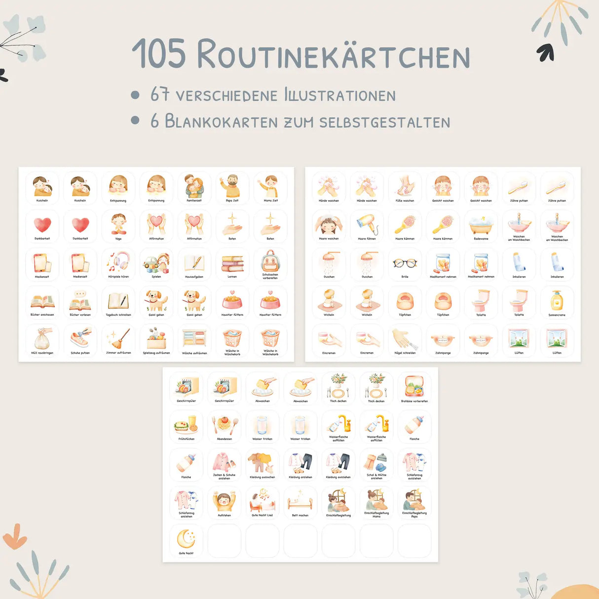 Routineplaner (Morgen & Abend) - Motiv Bagger