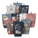 Adventskalender Tüten Winter Blau