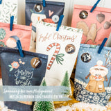 Adventskalender Tüten Winter Blau