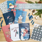 Adventskalender Tüten Winter Blau