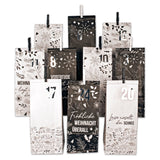 Adventskalender Holy Night Lang Schwarz Weiss