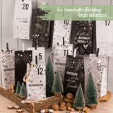 Adventskalender Holy Night Lang Schwarz Weiss