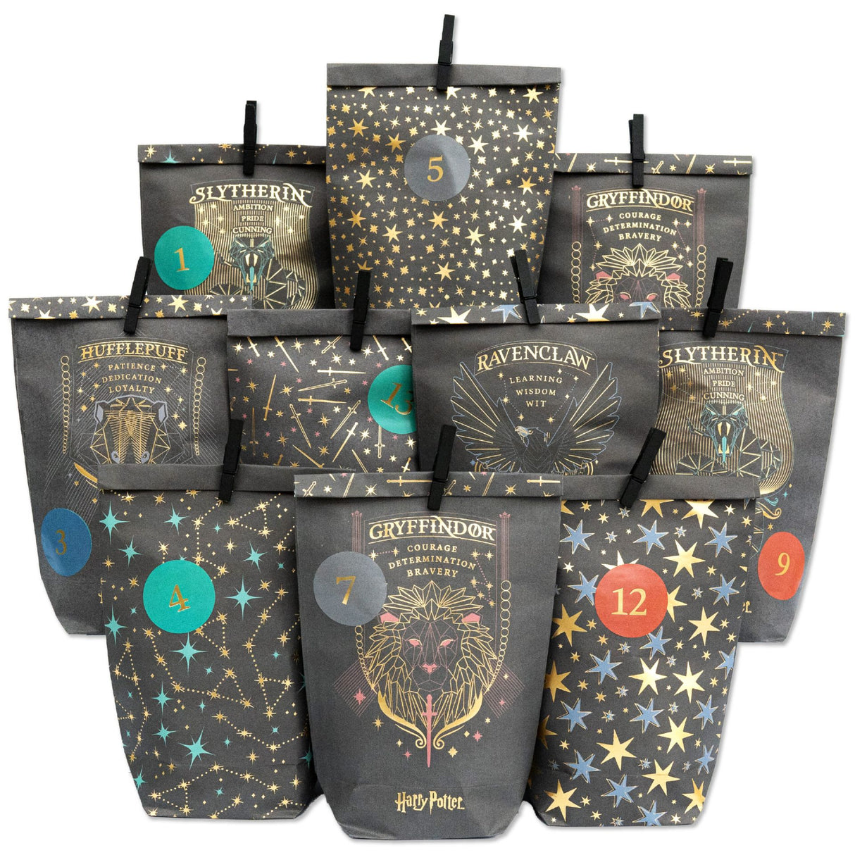 Adventskalender Harry Potter Schwarz Gold