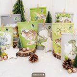 Adventskalender Dino Grün Grau