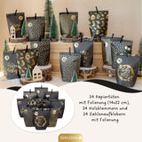 Adventskalender Mix Schwarz Gold