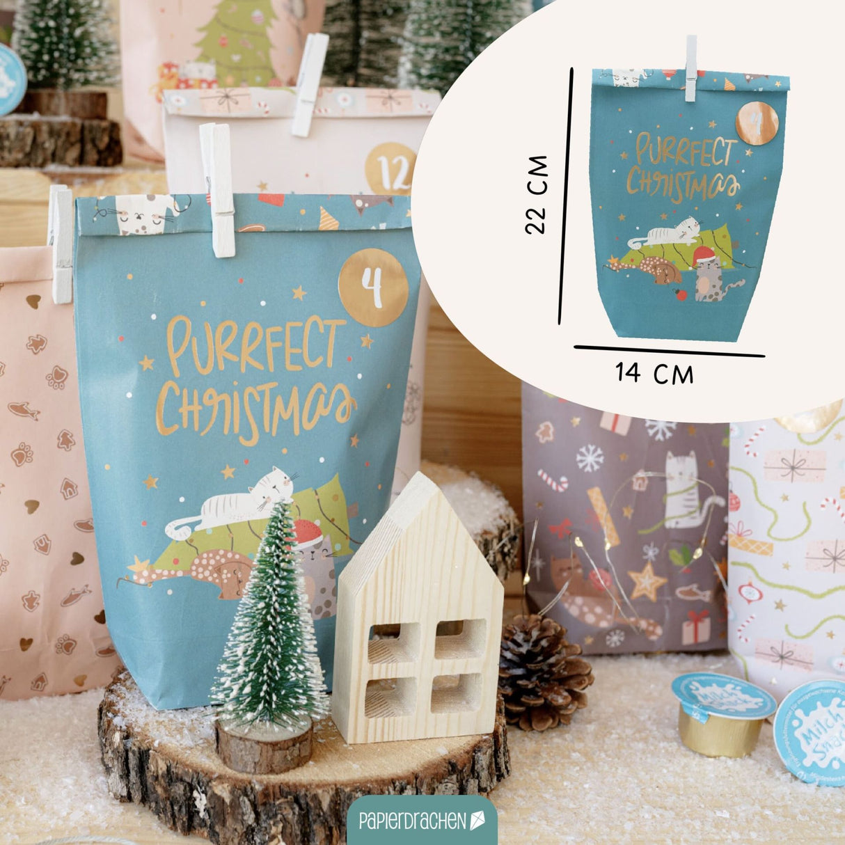 Adventskalender Tüten Mix Katzen