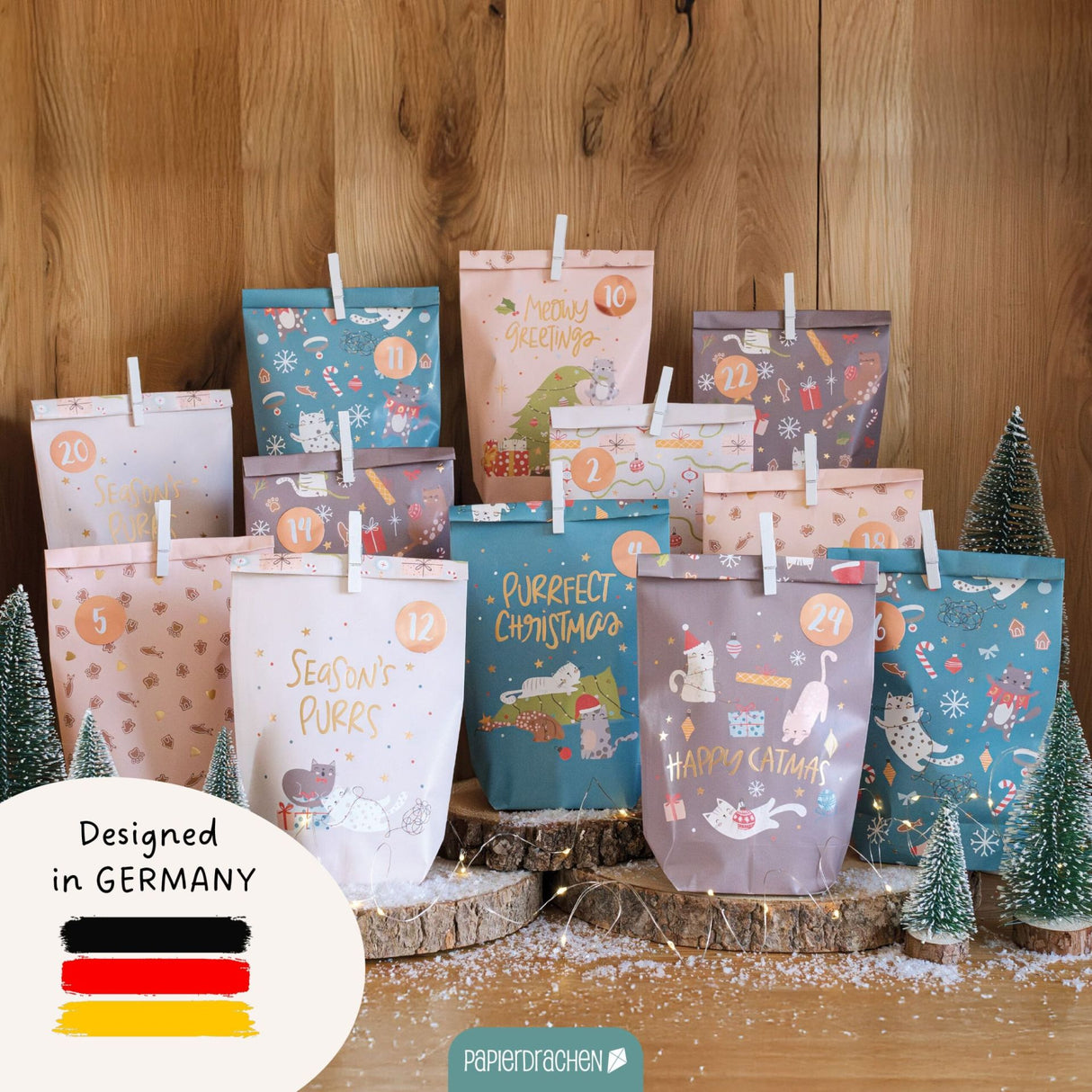 Adventskalender Tüten Mix Katzen
