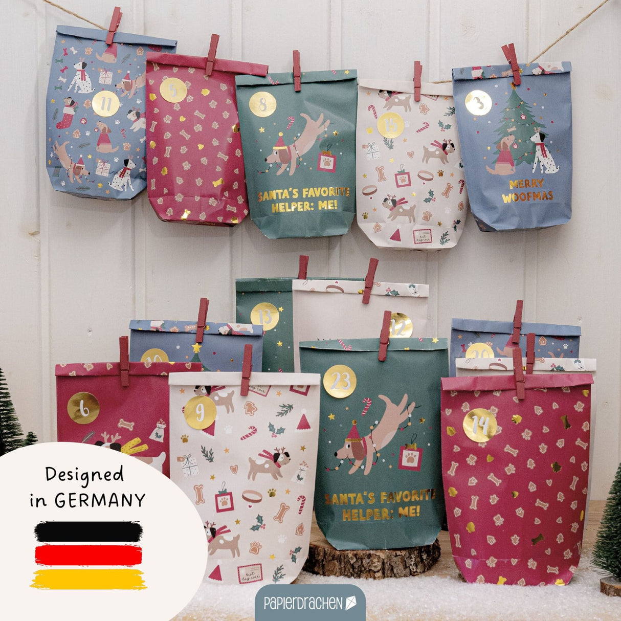 Adventskalender Tüten Hunde