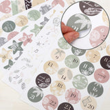 Adventskalender Zahlenaufkleber Set mit Geschenkstickern