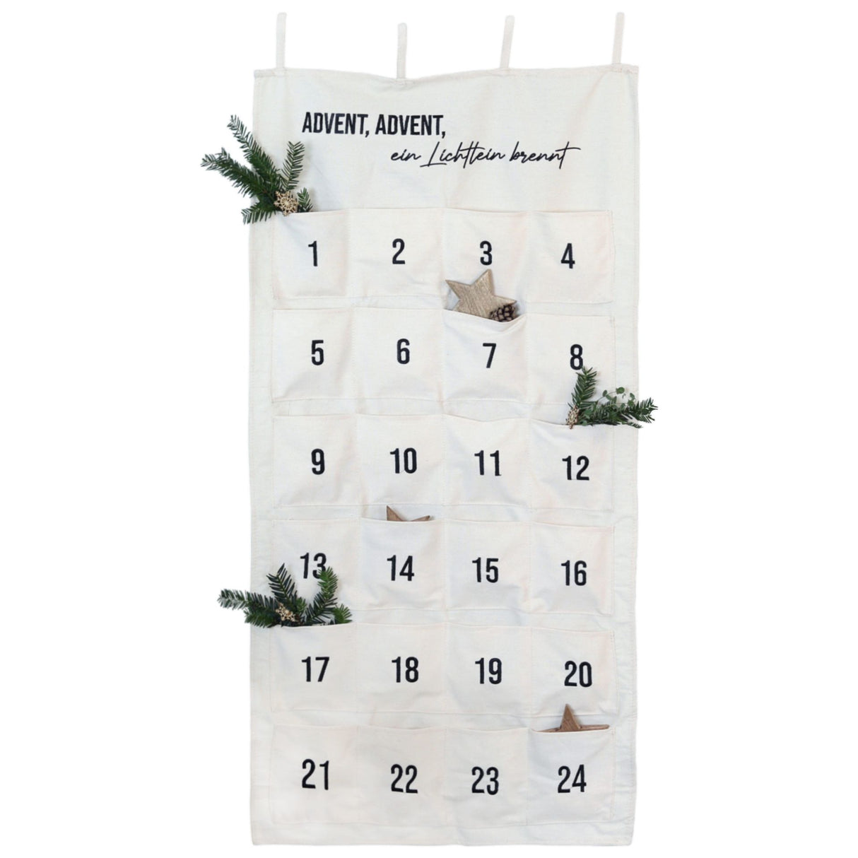 Adventskalender Wandteppich - Ein Lichtlein brennt
