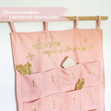 Adventskalender Wandteppich Rosa&Gold