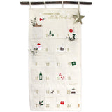 Adventskalender Wandteppich Beige & Gold