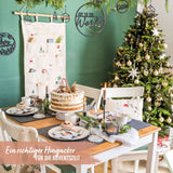 Adventskalender Wandteppich Beige & Gold