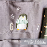 Adventskalender Wandteppich Grau
